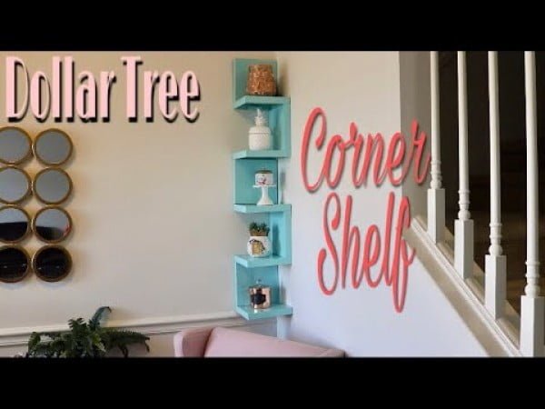 Dollar Tree DIY Corner Shelf      