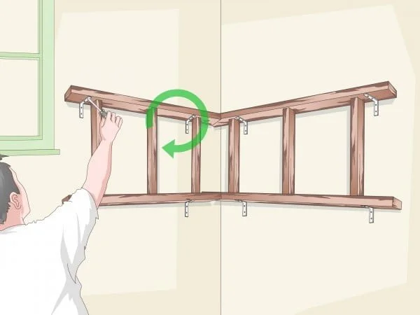How to Build Suspended Corner Shelves
