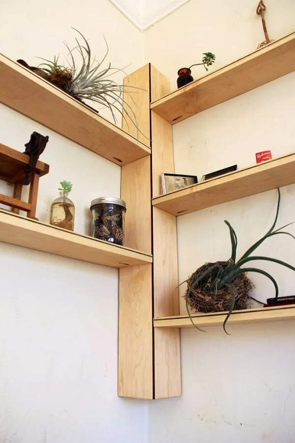 DIY Corner shelves