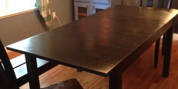 How I Forced An Ikea Table To Turn Into A DIY FarmHouse Table (Photos)    