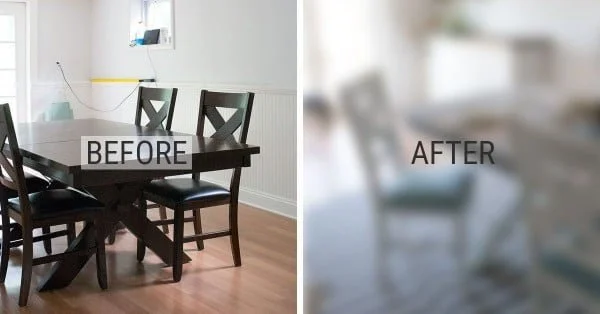 Before and After – DIY Chalk Paint Dining Table and Chairs    