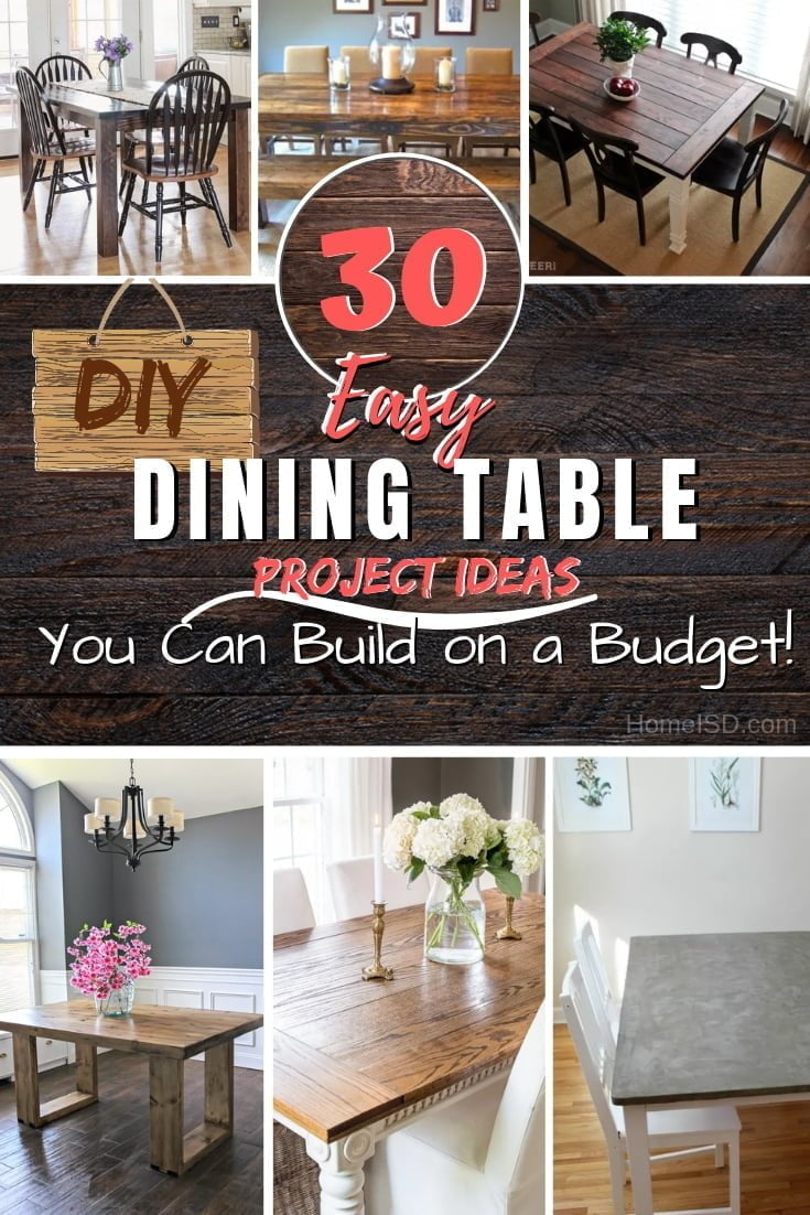 Build a beautiful dining table and save a lot of money using these terrific tutorials with plans for a DIY dining table. Great list! #DIY #furniture #homedecor
