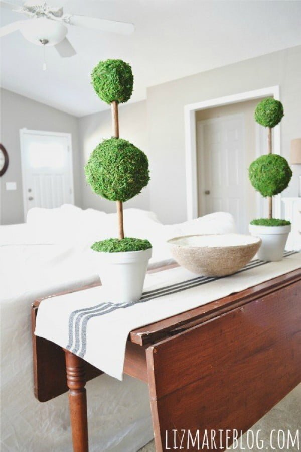 DIY Moss Topiaries