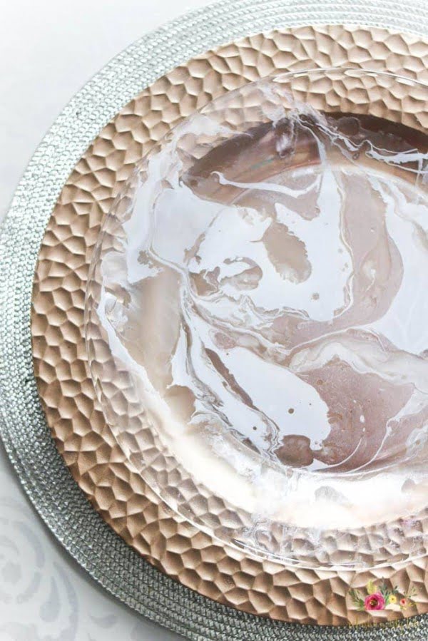 Make Your Own Marbled Plates and Bowls with a Video Tutorial!