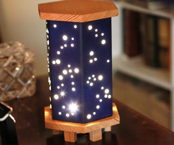 Magical Starry Night Light W/ Wood, Foamboard & Fairy Lights    