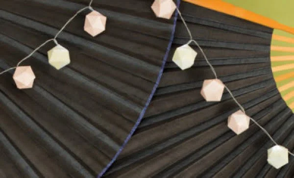 DIY geometric fairy lights    