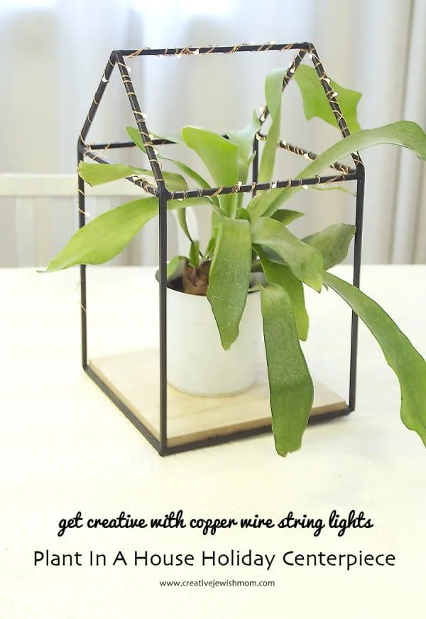 DIY Fairy Lights Holiday Centerpiece    