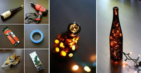 DIY Wine Bottle Fairy Lights    