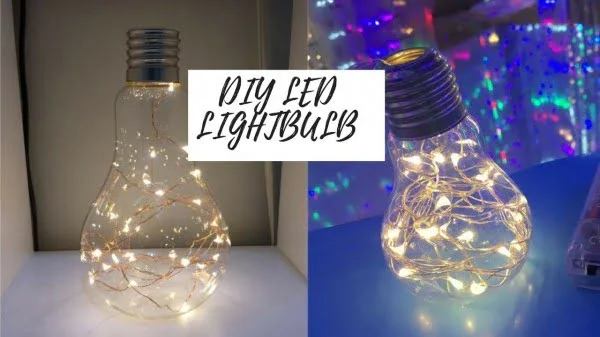DIY FAIRY LIGHT LIGHTBULB LAMP    