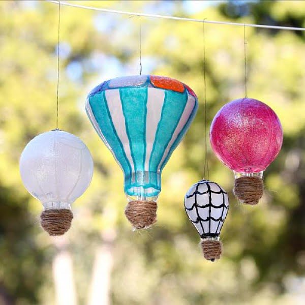 DIY Light Bulb Hot Air Balloons