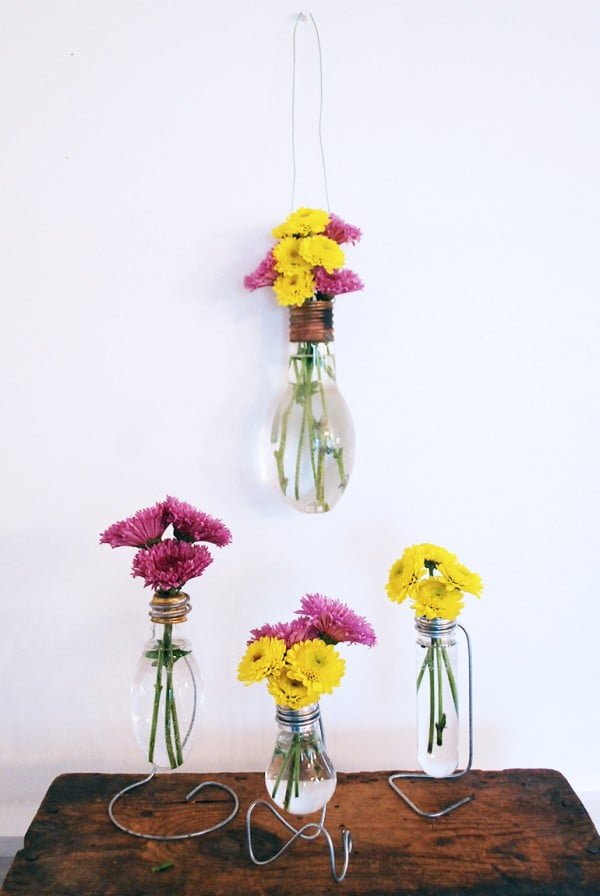 DIY Light Bulb Vase