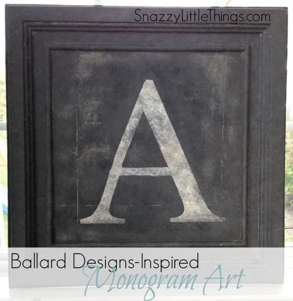 Ballard Designs DIY Monogram Art