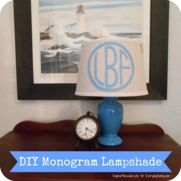 DIY Monogram Lampshade