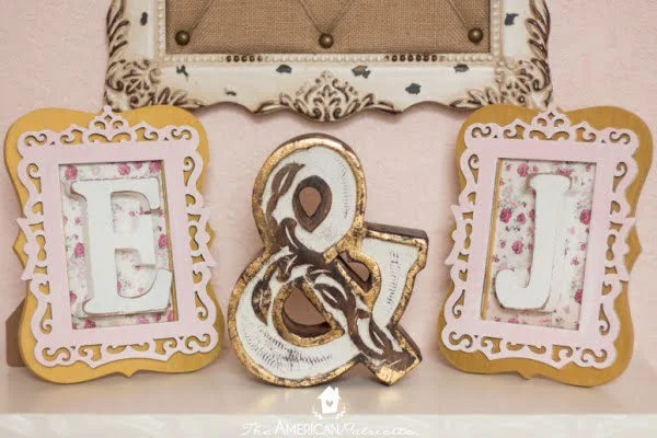 DIY Framed Monogram Sign