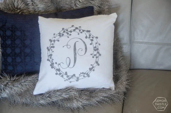 DIY Monogram Pillow Tutorial