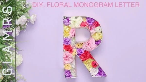 DIY Room Decor: Floral Monogram Letter
