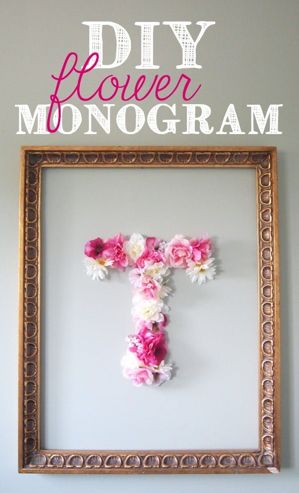 DIY Faux Flower Monogram    