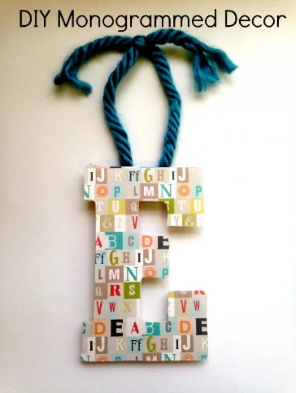 DIY Monogrammed Wall Decor Tutorial