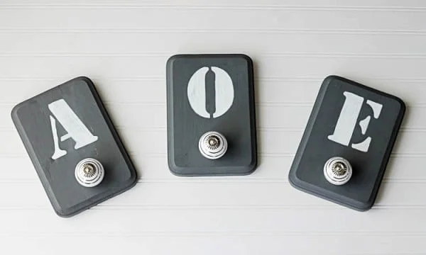 DIY Hooks: Monogrammed Decorative Organization