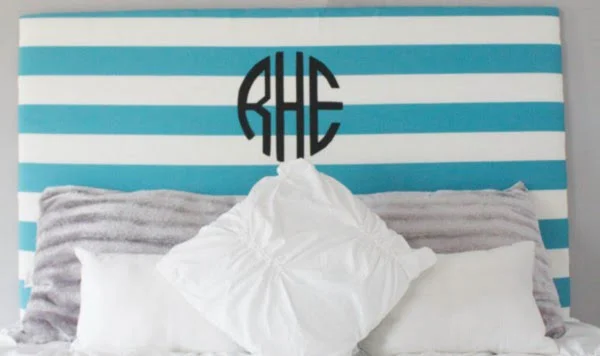 DIY Monogram Headboard