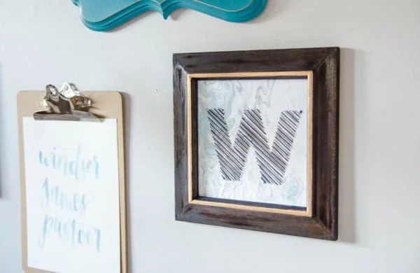 DIY Monogram Embroidered Wall Art