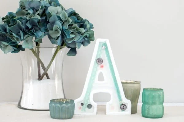 Make your own DIY embellished monogram decor!