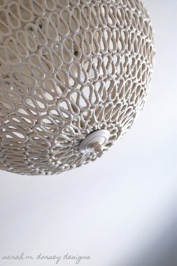 DIY Folded Rope Dome Pendant Light How To #DIY #homedecor #pendantlights #lighting