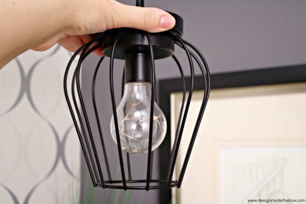How to Install a DIY Pendant Light WITHOUT Hardwiring Anything! · design inside the box #DIY #homedecor #pendantlights #lighting