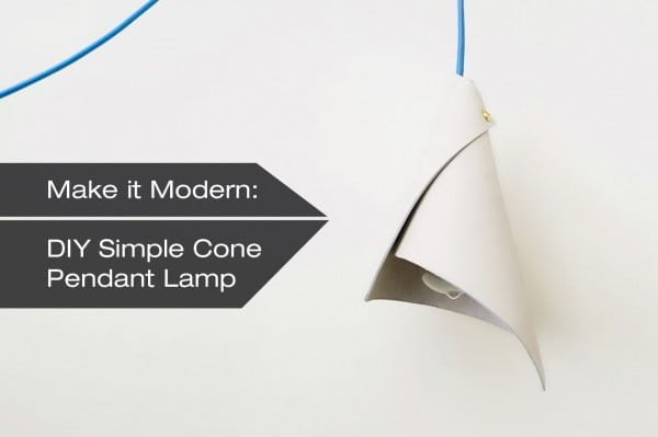 How to Make A DIY Simple Cone Pendant Lamp #DIY #homedecor #pendantlights #lighting