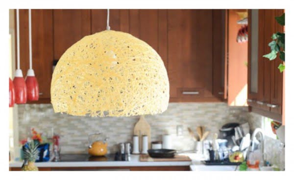DIY Pendant light with super bright led bulb #DIY #homedecor #pendantlights #lighting