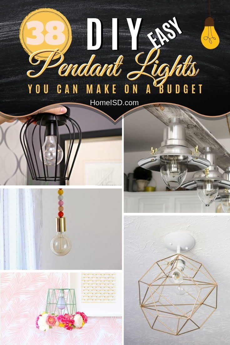 Make one of these stunning (but easy) DIY pendant lights for a functional decor feature. Great ideas! #homedecor #lighting #DIY