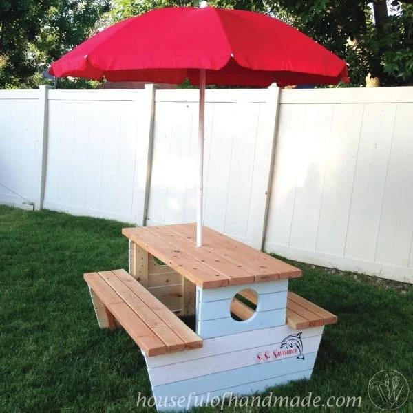 How to Build a Nautical Picnic Table for Bigger Kids     
