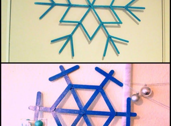 How to Make Popsicle Stick Snowflakes    