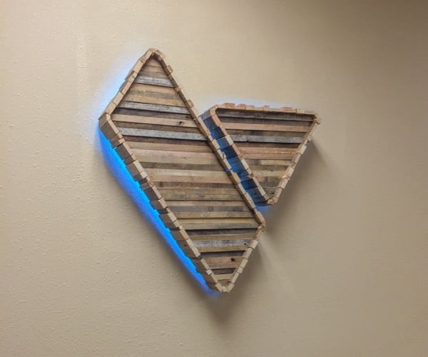 Wood LED Logo Sign     