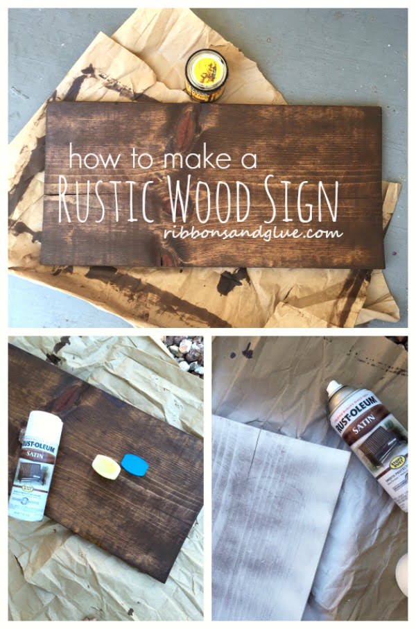 How to make a Plain Wood Board Look Rustic     