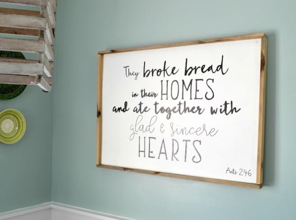 How to Make a Wood Sign with a Custom Quote and Wood Frame     