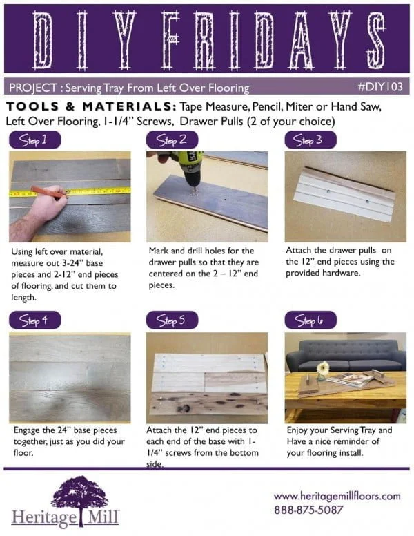 DIY Project: Serving Tray From Left Over Flooring     