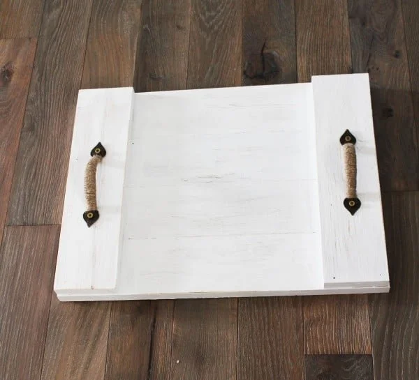 Easy DIY Wood Serving Tray- Farmhouse Style     