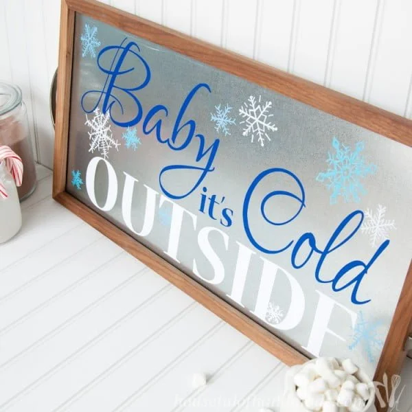 Baby It's Cold Outside Sign from DIY Serving Tray     