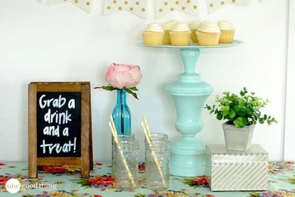 How To Make A Beautiful Serving Tray From A Thrift Store Lamp · Jillee     