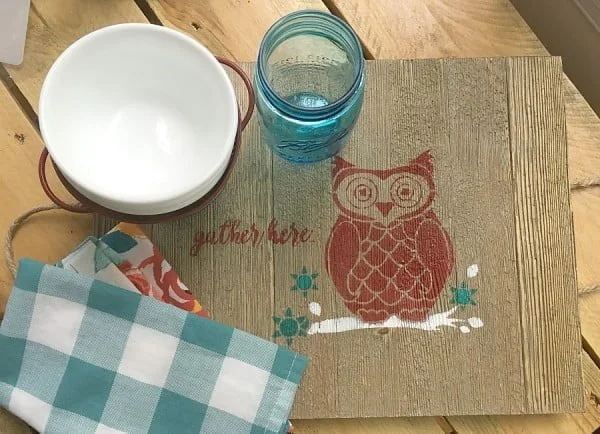 DIY rustic serving tray     
