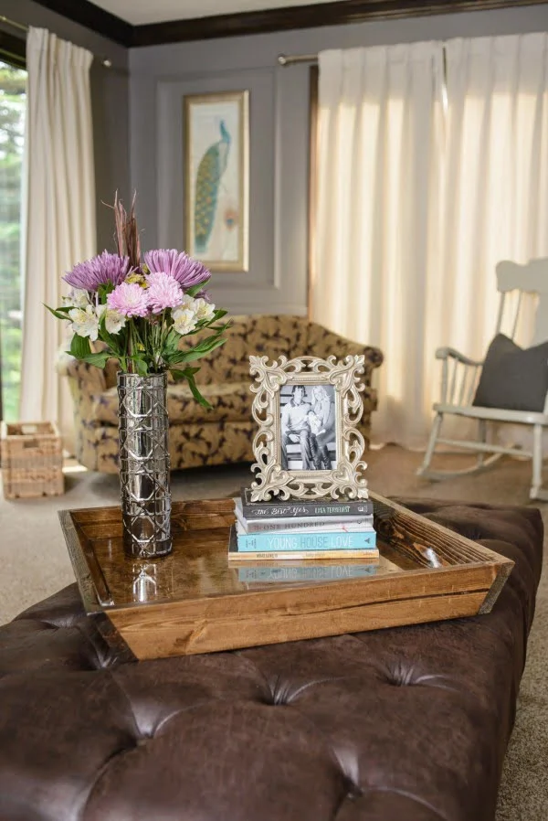 DIY Ottoman Serving Tray     