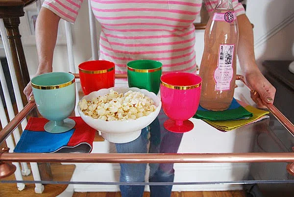 DIY Serving Tray of Copper Pipe and Acrylic     