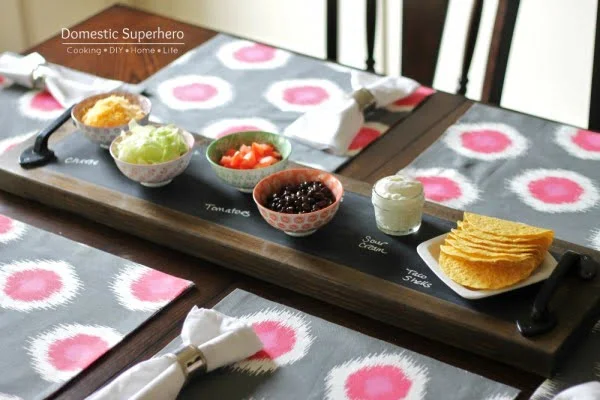 DIY Chalkboard Serving Tray • Domestic Superhero     