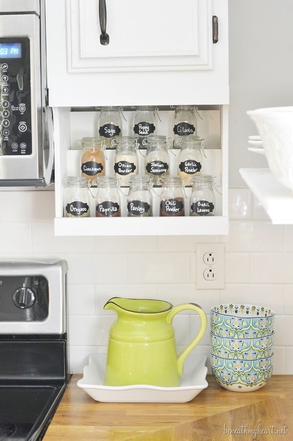 DIY {Undermount} Spice Rack