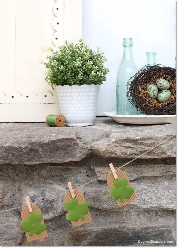 Easy DIY St. Patrick's Day Banner & Thrifty Shamrock Decorations