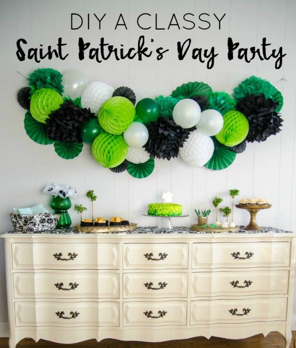DIY a Classy Saint Patrick's Day Party! (Giant Honeycomb Garland)