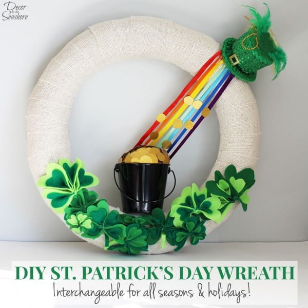 DIY St. Patrick's Day Burlap Wreath Tutorial