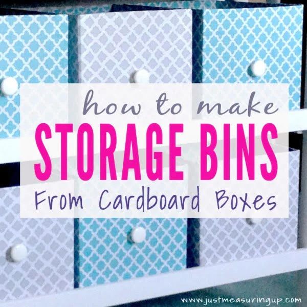 Making Customized Storage Bins from Cardboard Boxes    