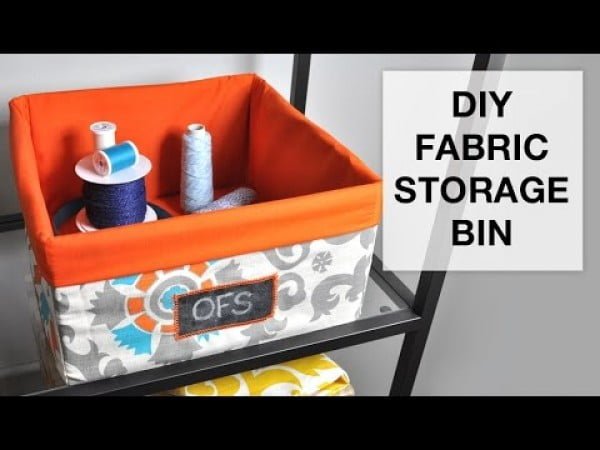 DIY Fabric Storage Bin Tutorial    